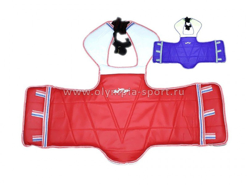 Жилет двухсторонний для тхеквандо цв.красный/синий