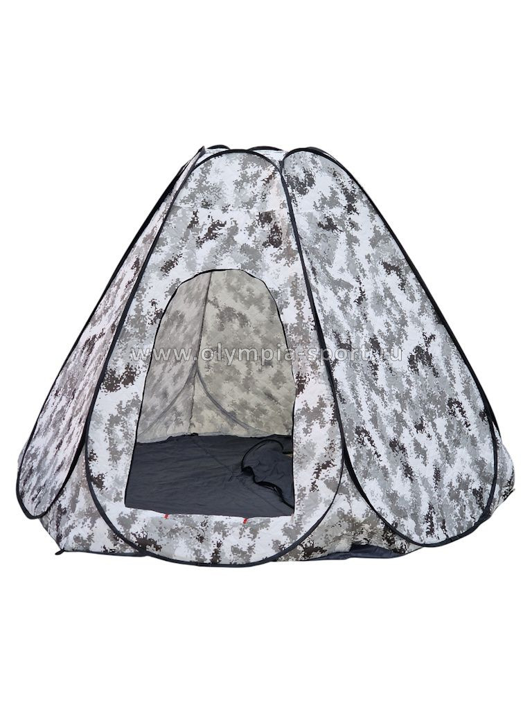 Палатка зимняя SkyFish автомат. 6 лучей, (2,3 м*2,3 м*1,7 м) (3 слойная), белый КМФ